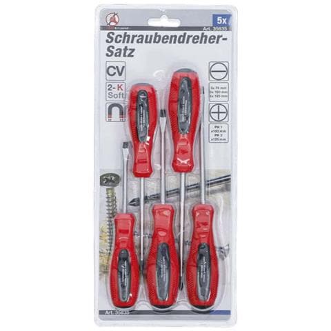 Set Di Cacciaviti Piatti E A Croce Bgs - 5 Pezzi - 35835 - Foto 3