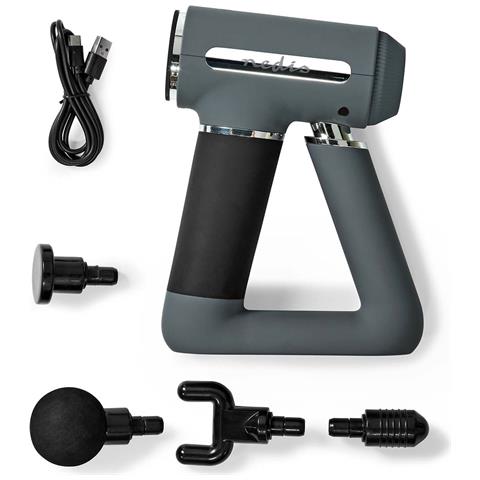 Pistola Per Massaggi Sportivi Ricaricabile A 6 Velocità Con Spegnimento Automatico, Grigio - Foto 8