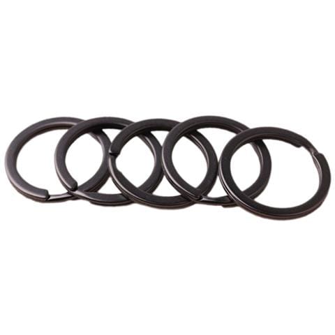 Anelli Moschettone Tondi Portachiavi In Lega Di Zinco 10 Pezzi Black 30 Mm - Foto 1