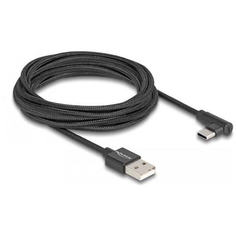 Cavo Usb 2.0 Tipo A Maschio A Usb Tipo C Maschio Angolato Da 3 M Nero - Foto 2