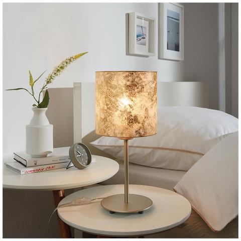 Lampada Da Scrivania Contemporanea Viserbella 1 Luce Acciaio Ottone - Foto 1