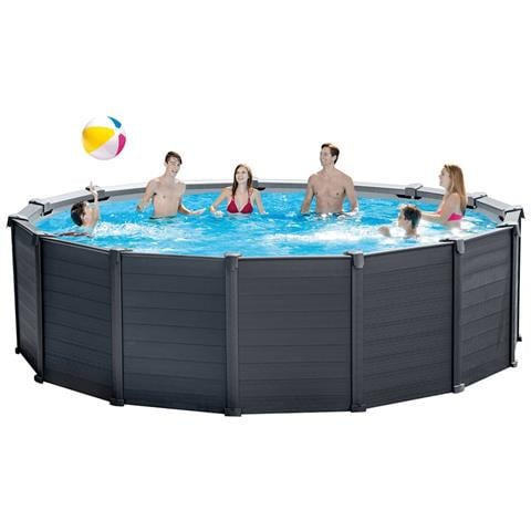 Set Piscina Fuori Terra Graphite Gray Panel 478x124 Cm - Foto 10