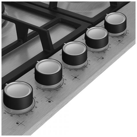 Piano Cottura A Gas Con Practiclean E Flameadjust HIAW75226SXE 5 Fuochi A Gas 75 Cm 4 Bruciatori / 1 Wok - Foto 2