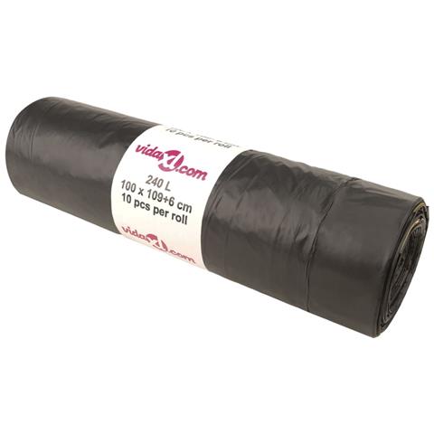 Sacchetti Per Cestini Con Coulisse 150 Pz Neri 240 L - Foto 2