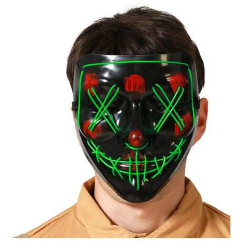 Maschera Terrore Luce Led Verde - Foto 1
