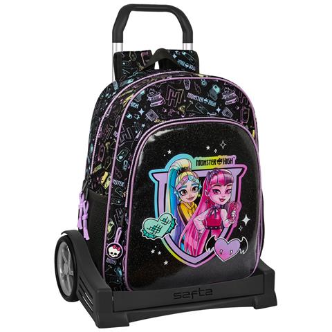 Trolley Per La Scuola Monster High Nero 33 X 42 X 14 Cm - Foto 1