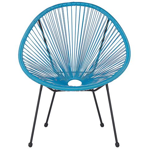 Set Di 2 Sedie Spaghetti Rattan Blu Acapulco Ii - Foto 6