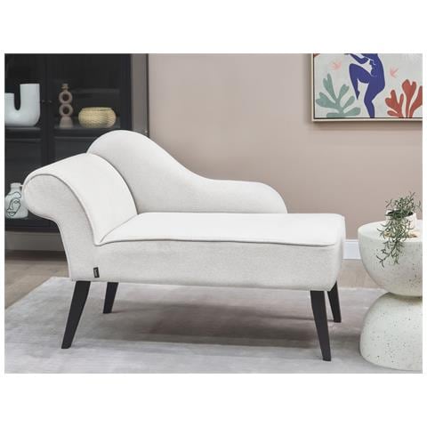 Chaise Longue Versione Sinistra Biarritz Tessuto Bianco - Foto 1