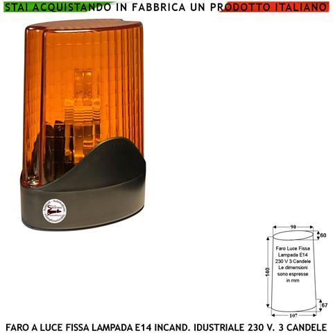 Lampeggiatore A Luce Fissa Lampeggia Solo Se Collegato Alla Centrale Di Un Automatismo Che Emette Lampeggi Differenzia - Foto 1
