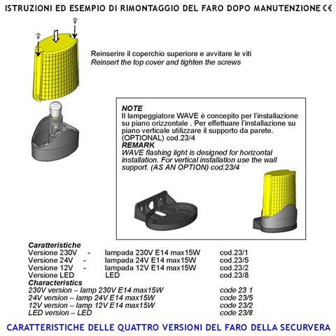 Lampeggiatore A Luce Fissa Lampeggia Solo Se Collegato Alla Centrale Di Un Automatismo Che Emette Lampeggi Differenzia - Foto 4