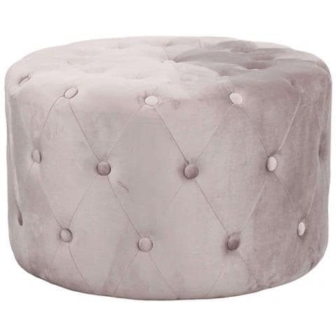 Pouf Seduta Rotondo 67 Cm Rivestito In Velluto Morbido E Colorato Softy - Tan - Foto 1