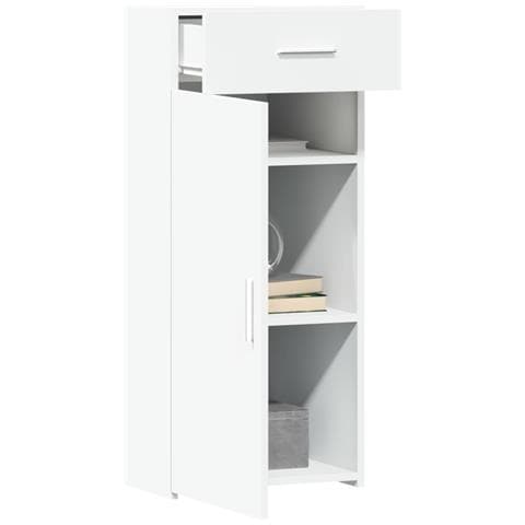 Credenza Bianca 40x42,5x93 cm in Legno Multistrato - Foto 3