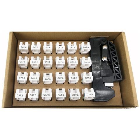 Kit 24 Frutti Cat. 6a Utp 90 Keystone Con Pinza Crimpatrice - Foto 1