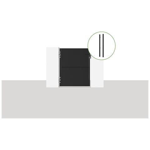 Cancello In Acciaio 1m Nali H. 120cm Nero Opaco + 2 Montanti In Acciaio Dario - Foto 1