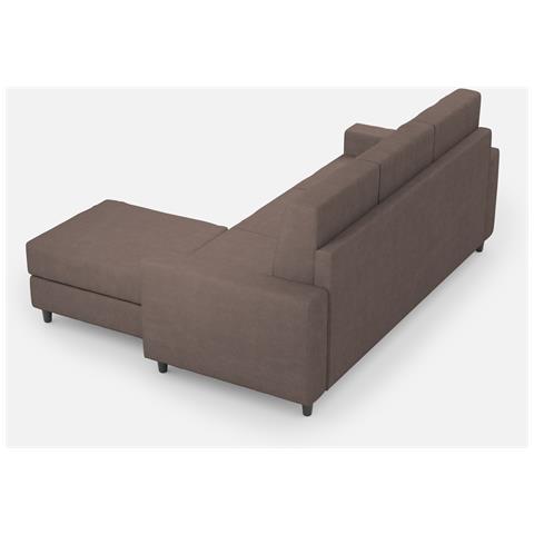 Divano Sakar 3 Posti (tre Sedute Da 60cm) + Pouf Misure Esterne L. 208 P. 155 Colore Talpa - Foto 5