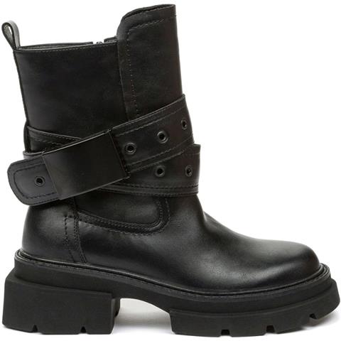 Black Casual Closed Booties Stivaletti Pelle Scarpe Donna Nero Eu 36, 848067/03-01 - Foto 2