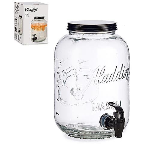 Dam Caraffa  Senza Refrigeratore 3800 Ml. 16,2x24,8x16,2 Centimetri. Colore Trasparente - Foto 1