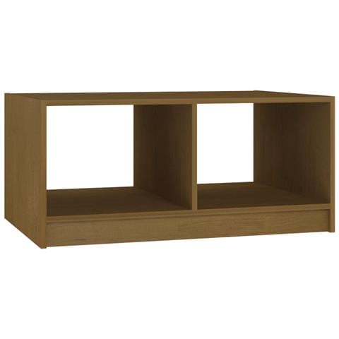 Tavolino Da Salotto Ambra 75x50x33,5 Cm Legno Massello Di Pino - Foto 1