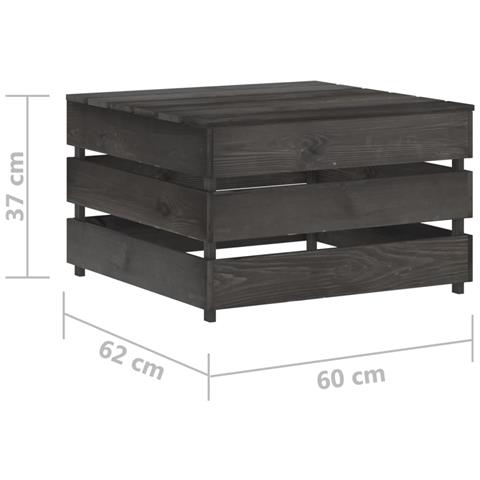Lusso Casadino -  Set Divani Da Giardino Su Pallet 2 Pz In Pino Impregnato Grigio - Foto 8