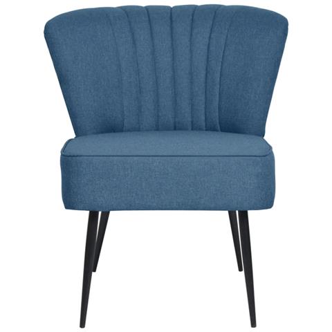 Sedia Da Cocktail Blu In Tessuto - Foto 1