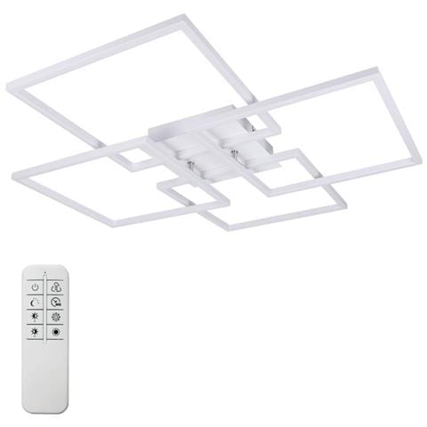 Plafoniera Led Dimmerabile Per Soggiorno 48w, Lampada Da Soffitto Moderna Con Telecomando - Foto 1