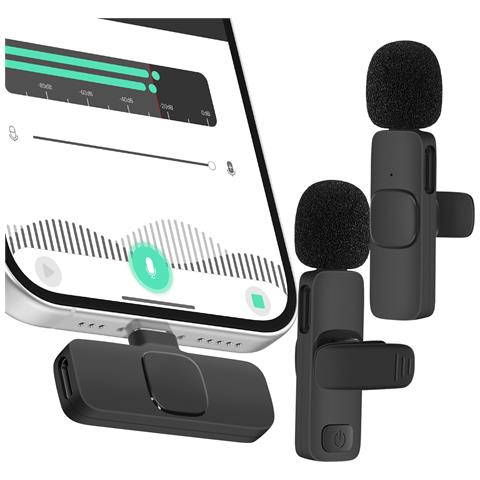Microfono A Clip Wireless Con Usb-c Per Smartphone - Foto 1