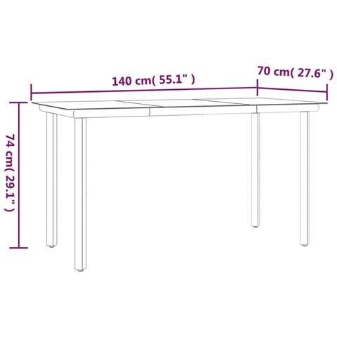 Set da Pranzo da Giardino 5 pz con Cuscini Beige in Polyrattan - Foto 9