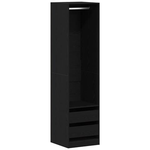 Armadio  Nero Rovere 50x50x200 cm in Legno Ingegnerizzato - Foto 1