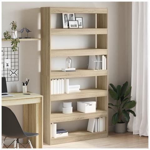 Libreria Quercia Sonoma Legno Ingegnerizzato 100 x 30 x 198 cm - Foto 2