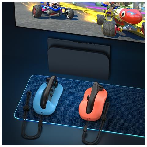 Switch2 Mouse Magnetico Per Impugnatura Destra E Sinistra - Set Da 2, Mini Mouse Portatile Blue+orange - Foto 6
