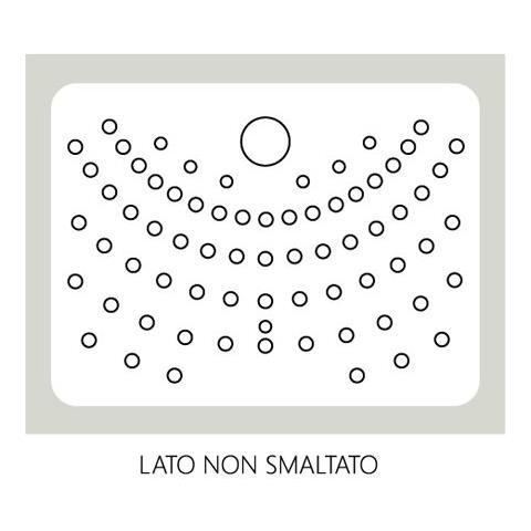 Piatto Doccia Rettangolare In Ceramica 100x70 Bianco Lucido H 6 Cm Con Antiscivolo - Giappone - Foto 2