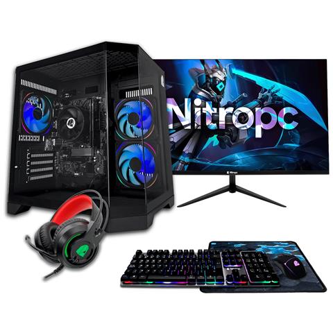 Pc Gaming Pack Bronze Plus Nero - R5 5600gt, Radeon Graphics, 32gb Ddr4, 1 Tb M2, Win11, Monitor 24"" Fhd 120hz Ips E Accessori Gaming Completi - Pronto Per Giocare - Foto 1