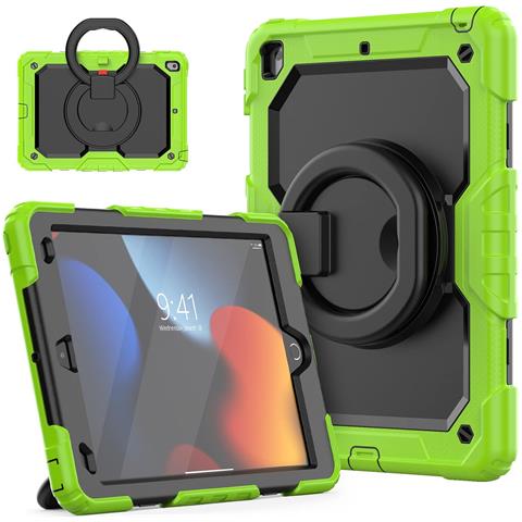 Custodia Per Samsung Galaxy Tab A7 Armatura Con Supporto Girevole Verde - Foto 1