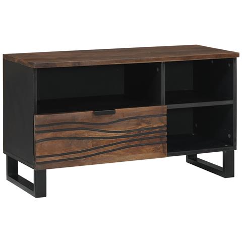 Mobile TV 80x33,5x46 cm Legno Massello e Legno Ingegnerizzato - Foto 1