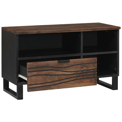 Mobile TV 80x33,5x46 cm Legno Massello e Legno Ingegnerizzato - Foto 2