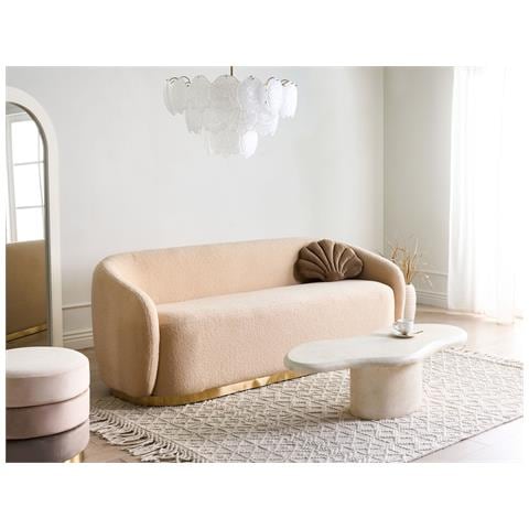 Divano 2 Posti Sipo Bouclé Beige - Foto 1