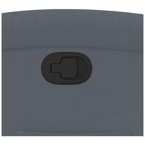 Poltrona reclinabile in velluto grigio scuro - Foto 9