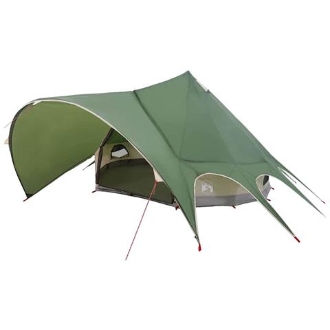 Tenda Teepee con tetto Verde e Grigio 600 x 600 x 347 cm - Foto 1