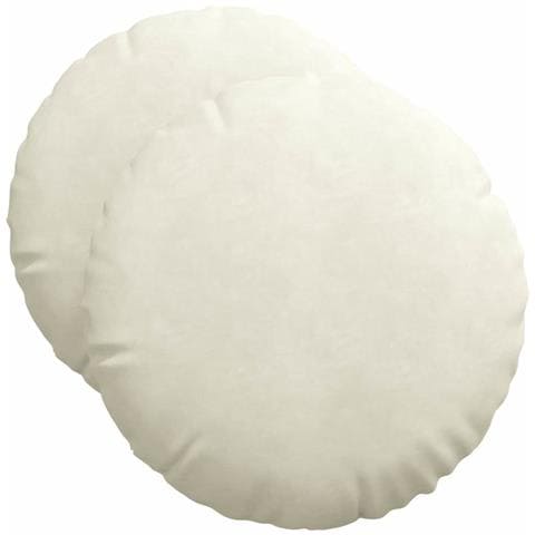 Cuscini per Seduta 2 pcs Crema Ø 40 x 13 cm Velluto - Foto 1