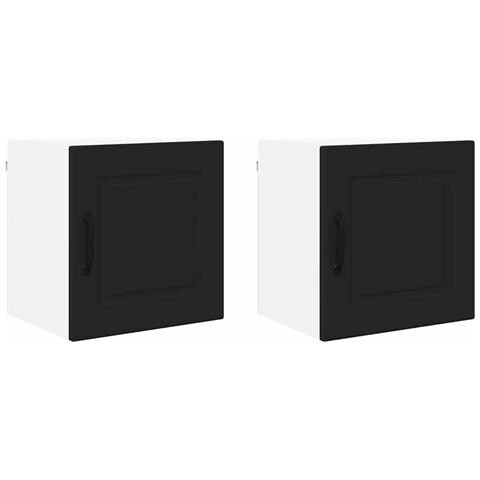 Pensile cucina 2 pcs Nero 40 x 31 x 40 cm Legno multistrato - Foto 1