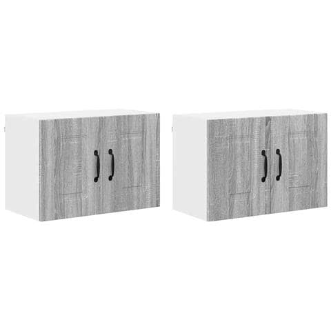 Pensile cucina con porta 2 pcs Grigio Sonoma 60 x 31 x 40 cm - Foto 1