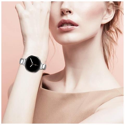 Elegante Bracciale A Tripla Maglia In Acciaio Inossidabile Compatibile Con Samsung Galaxy Watch8/8 Classic Silver - Foto 5