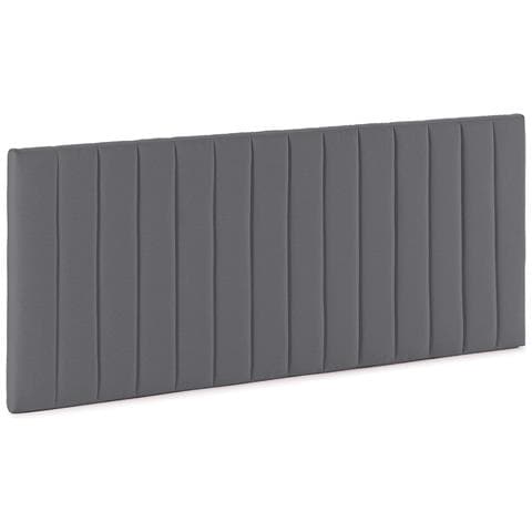 Testiera Imbottita Eris 140x60 Cm Grigio Scuro - Foto 1