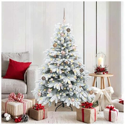 Albero di Natale artificiale con 150 LED Bianco 150 cm PE e PVC - Foto 2
