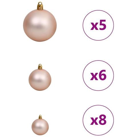 Albero di Natale artificiale con 150 LED Bianco 150 cm PE e PVC - Foto 9