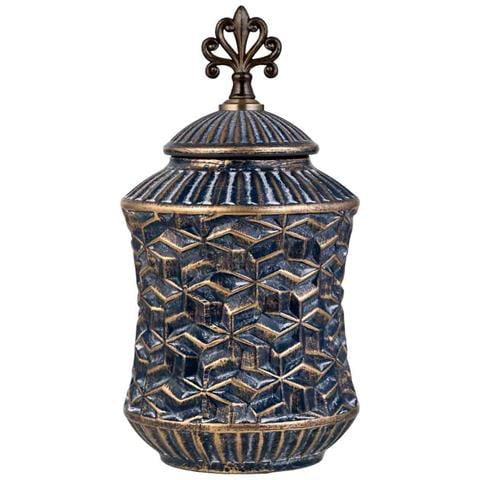 Vaso In Ceramica Blu, D17x34h Cm - Foto 2