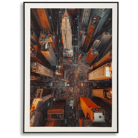 Stampa Su Tela Laccata New York Modello B Con Cornice - Foto 1