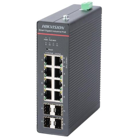 DS-3T1512HP-SI-8P4FKIT (75W) switch di rete Gestito Gigabit Ethernet (10/100/1000) Supporto Power over Ethernet (PoE) Nero - Foto 1