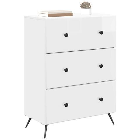 Mobile con Cassetti Bianco Lucido 66 x 34,5 x 90 cm - Foto 2