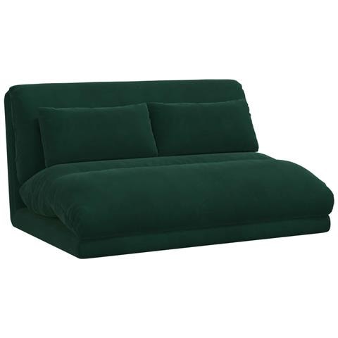 Sedia a pavimento regolabile Verde Scuro Velluto - Foto 1